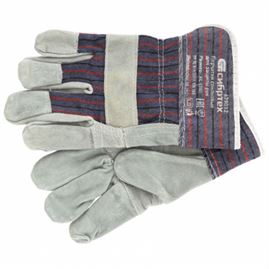 Перчатки спилковые комбинированные, размер XL, Сибртех